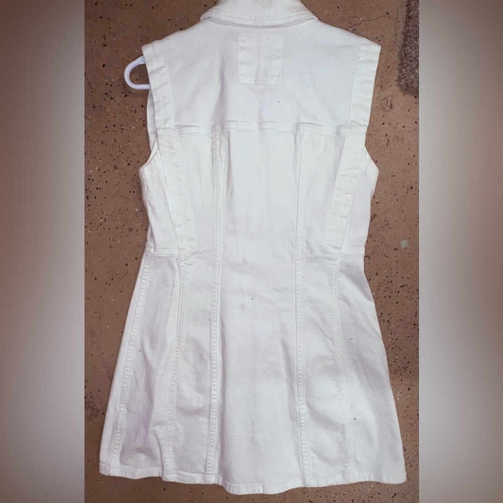 NEW with tags! $220 Michael Kors White and Gold Jean Dress - Picture 2 of 5